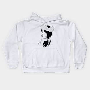 Black & white Elegant Art 27 Kids Hoodie